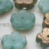 捷克梅花珠3x8mm可可金x軍服藍雙色-20個