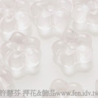 捷克五瓣花朵珠7mm玫瑰淡粉色-20個