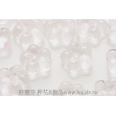 捷克五瓣花朵珠7mm玫瑰淡粉色-20個