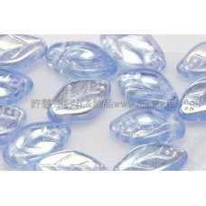 7x12mm捷克紫薇葉形珠-炫彩蒙大拿藍-20個