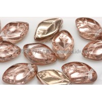 7x12mm捷克紫薇葉形珠-玫瑰雙金色-20個