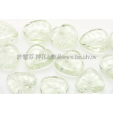 10X10mm捷克愛心葉形珠-翠橄欖綠-20個