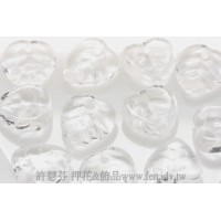 10X10mm捷克愛心葉形珠-透明水晶色-20個