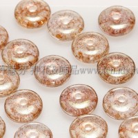 捷克飛碟珠6mm珠光茶水晶色-20個