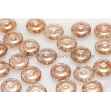 捷克飛碟珠6mm珠光茶水晶色-20個