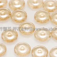 捷克飛碟珠6mm蜜橙色-20個