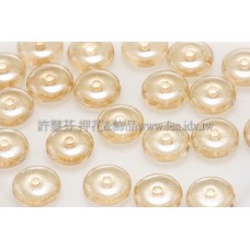 捷克飛碟珠6mm蜜橙色-20個