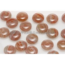 捷克飛碟珠6mm豆沙紅-20個