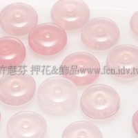 捷克飛碟珠6mm牛奶粉紅-20個