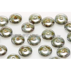 捷克飛碟珠6mm珠光灰鑽石色-20個