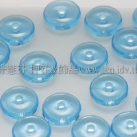 捷克飛碟珠6mm海寶藍色-20個