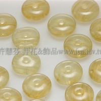 捷克飛碟珠6mm橄欖綠-20個