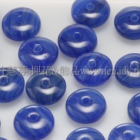 捷克飛碟珠6mm深海藍-20個
