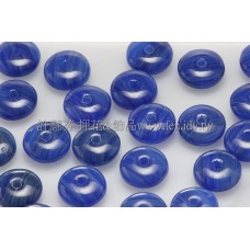 捷克飛碟珠6mm深海藍-20個
