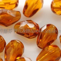 捷克水滴形珠-切角-5x7mm陽橙色-20個