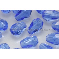 捷克水滴形珠-切角-5x7mm亮天藍色-20個