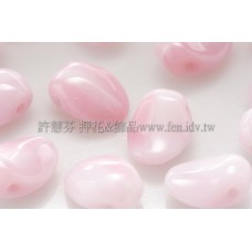 捷克圓花瓣珠6x8mm牛奶草莓漸層色-20個