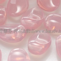 捷克圓花瓣珠6x8mm蛋白粉玫瑰色-20個