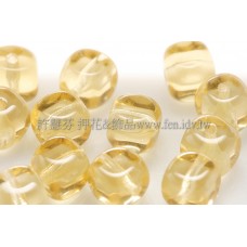 捷克方形珠5mm淡黃玉色-20個