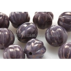 捷克南瓜珠8mm暗紫芋色-10個