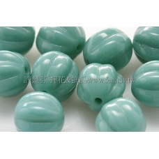 捷克南瓜珠8mm綠松玉石綠-10個