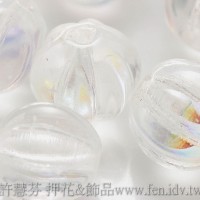 捷克南瓜珠8mm炫彩晶亮水晶色-10個