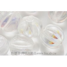 捷克南瓜珠8mm炫彩晶亮水晶色-10個