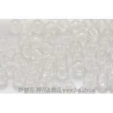 捷克圓形珠3mm晶亮水晶色-50個