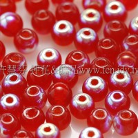 捷克圓形珠3mm炫光泰國紅寶石紅-50個