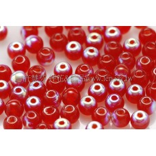 捷克圓形珠3mm炫光泰國紅寶石紅-50個
