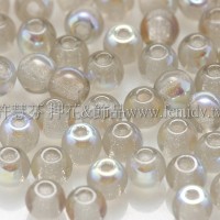 捷克圓形珠3mm灰鑽石水晶珠光色 -50個