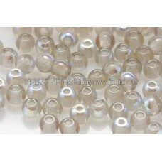 捷克圓形珠3mm灰鑽石水晶珠光色 -50個