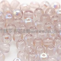 捷克圓形珠3mm炫光淡紫水晶色-50個