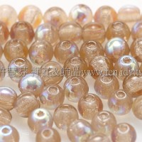 捷克圓形珠3mm炫光淺茶色-50個