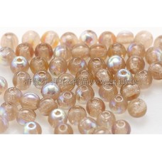 捷克圓形珠3mm炫光淺茶色-50個