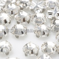 捷克四孔爪鑽_4mm透明銀色