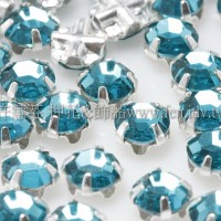 捷克四孔爪鑽4mm孔雀藍綠色