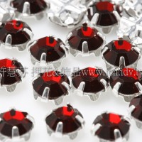 捷克四孔爪鑽4mm酒紅色