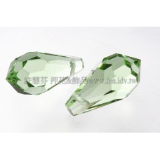 9*18mm捷克角面長水滴珠_葉綠色