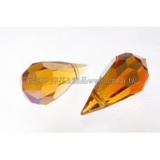 9*18mm捷克角面長水滴珠9*18mm橙色AB