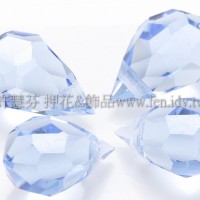 6*10mm捷克角面水滴珠_嬰兒藍