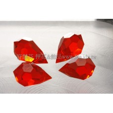6*10mm捷克角面水滴珠_紅寶石色