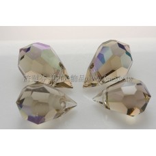 6*10mm捷克角面水滴珠_灰鑽石色AB