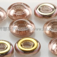 捷克甜甜圈珠2.5*8mm玫瑰金色
