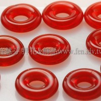 捷克甜甜圈珠2.5*8mm豔紅色