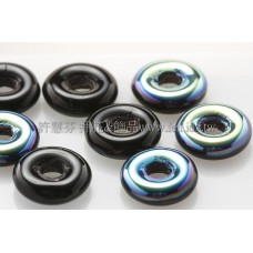 捷克甜甜圈珠2.5*8mm黑玉色AB