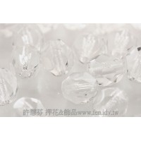 捷克棗形珠6mm晶亮水晶色-20個
