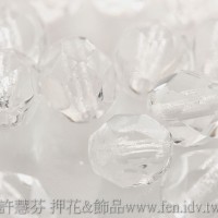 捷克棗形珠6mm晶亮水晶色-20個