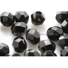 捷克棗形珠6mm-黑玉色-20個