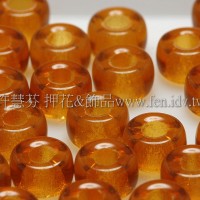 6mm捷克花輪圓形_蜂蜜玉色